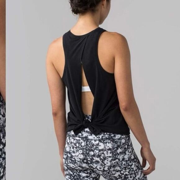 Lululemon Tops - Lululemon all tied up tank in black size 2